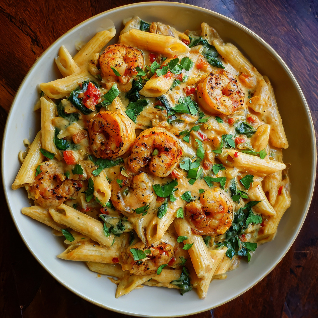 Spicy Creamy Shrimp Pasta - Spicy Creamy Shrimp Pasta