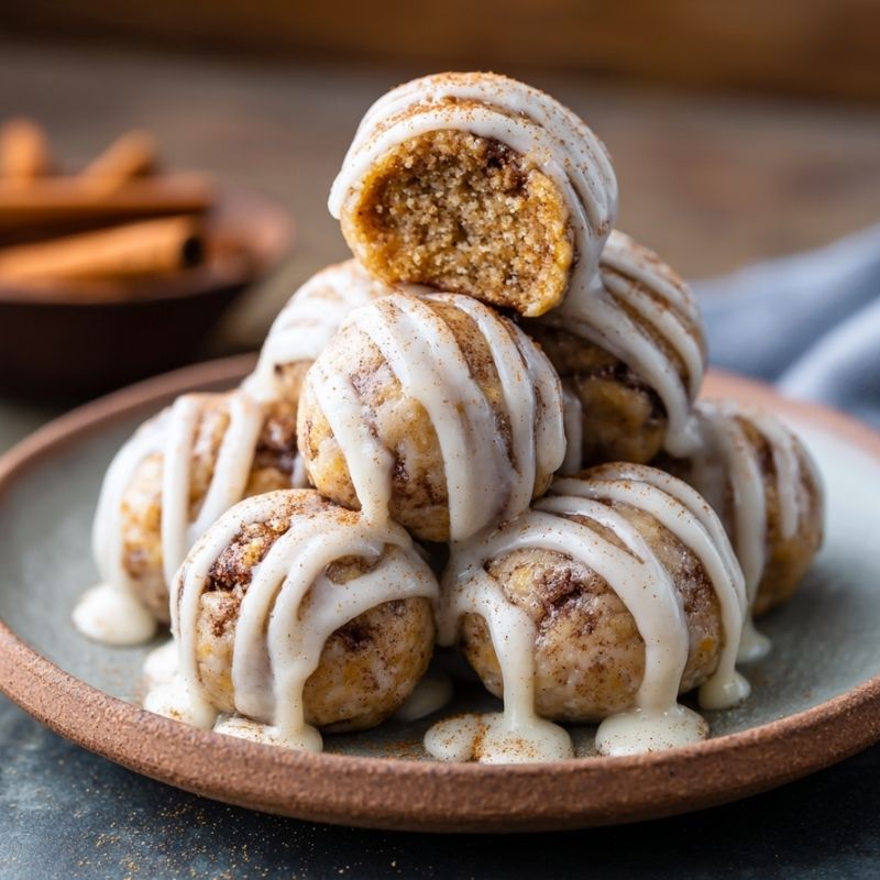 Delicious Cinnamon Roll Energy Bites - PP153 Thumb Delicious Cinnamon Roll Energy Bites