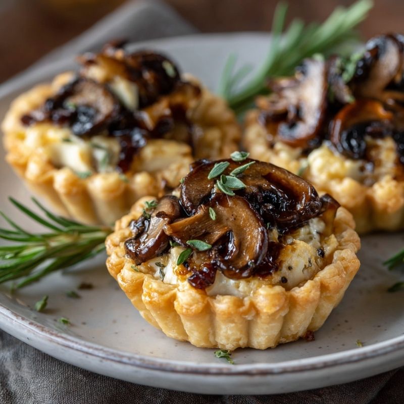 Rich Mushroom Goat Cheese Tarts - PP164 Thumb Rich Mushroom Goat Cheese Tarts