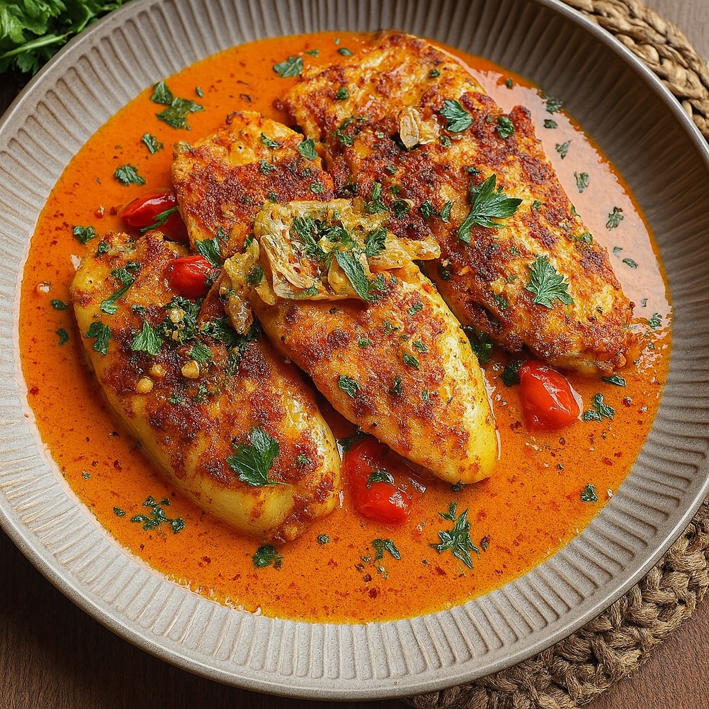 Velvety Tilapia In Roasted Pepper Sauce - PP394 Thumb Velvety Tilapia In Roasted Pepper Sauce