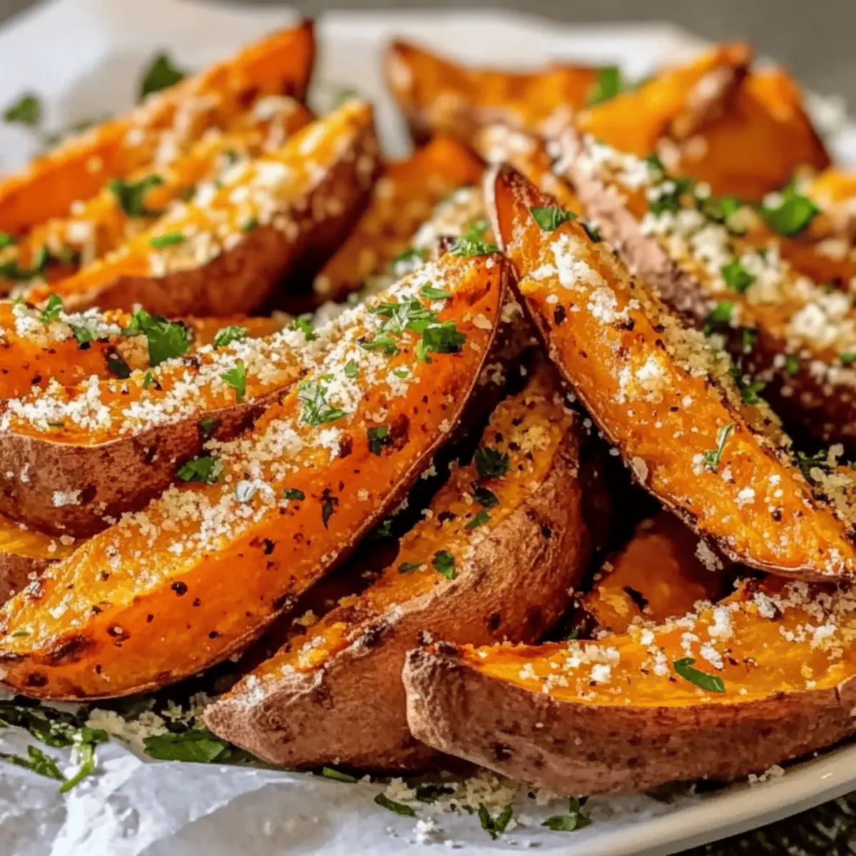 Wholesome Garlic Parmesan Sweet Potato Wedges - PP395 Thumb Wholesome Garlic Parmesan Sweet Potato Wedges