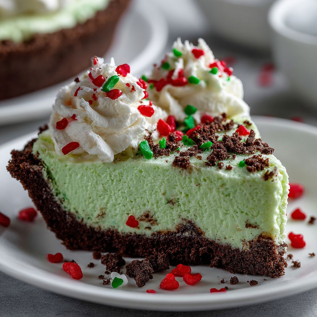 Creamy No-Bake Grinch Christmas Cheesecake