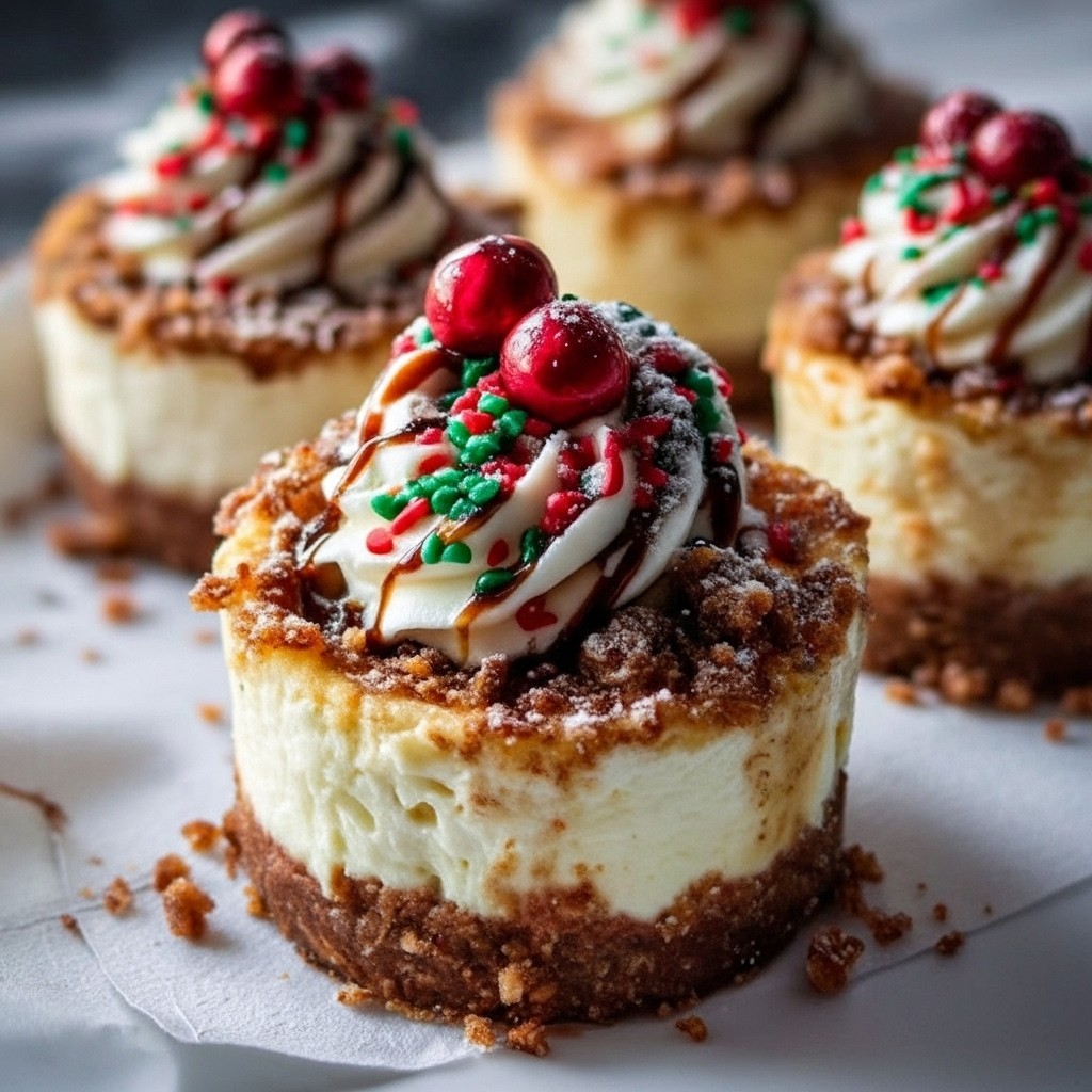 Comforting Mini Christmas Cheesecakes
