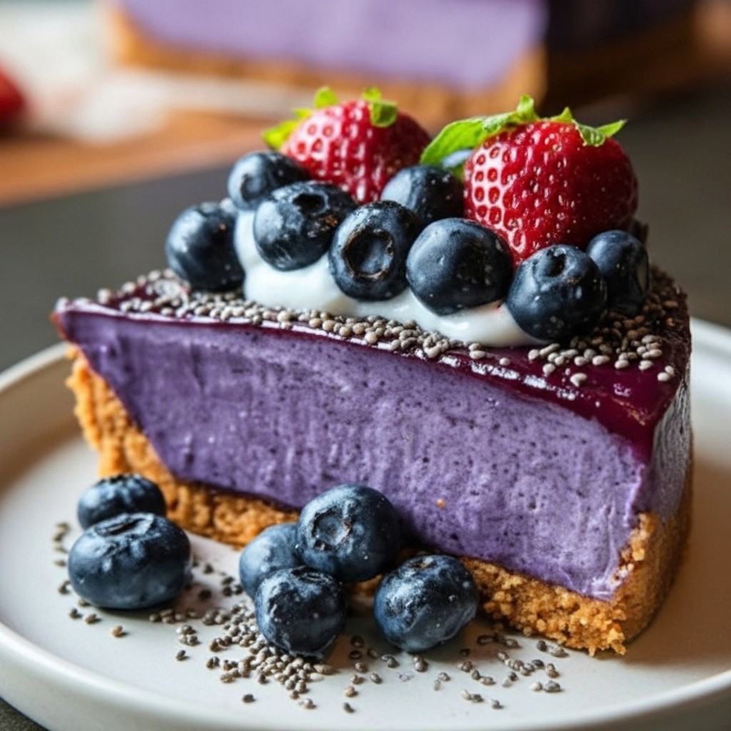 Refreshing No-Bake Blueberry Chia Seed Pie - PP553 Thumb Refreshing No Bake Blueberry Chia Seed Pie