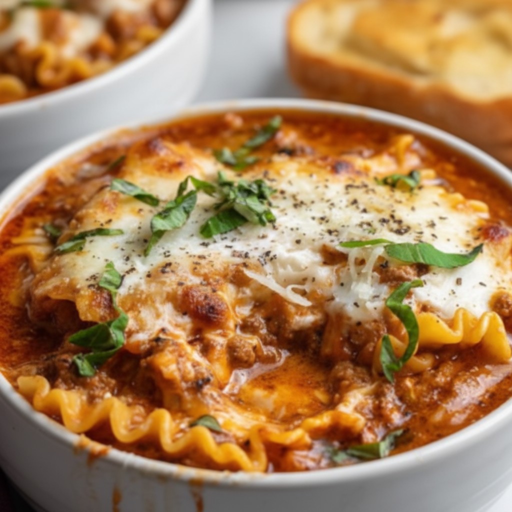 Mouthwatering One Pot Lasagna Soup