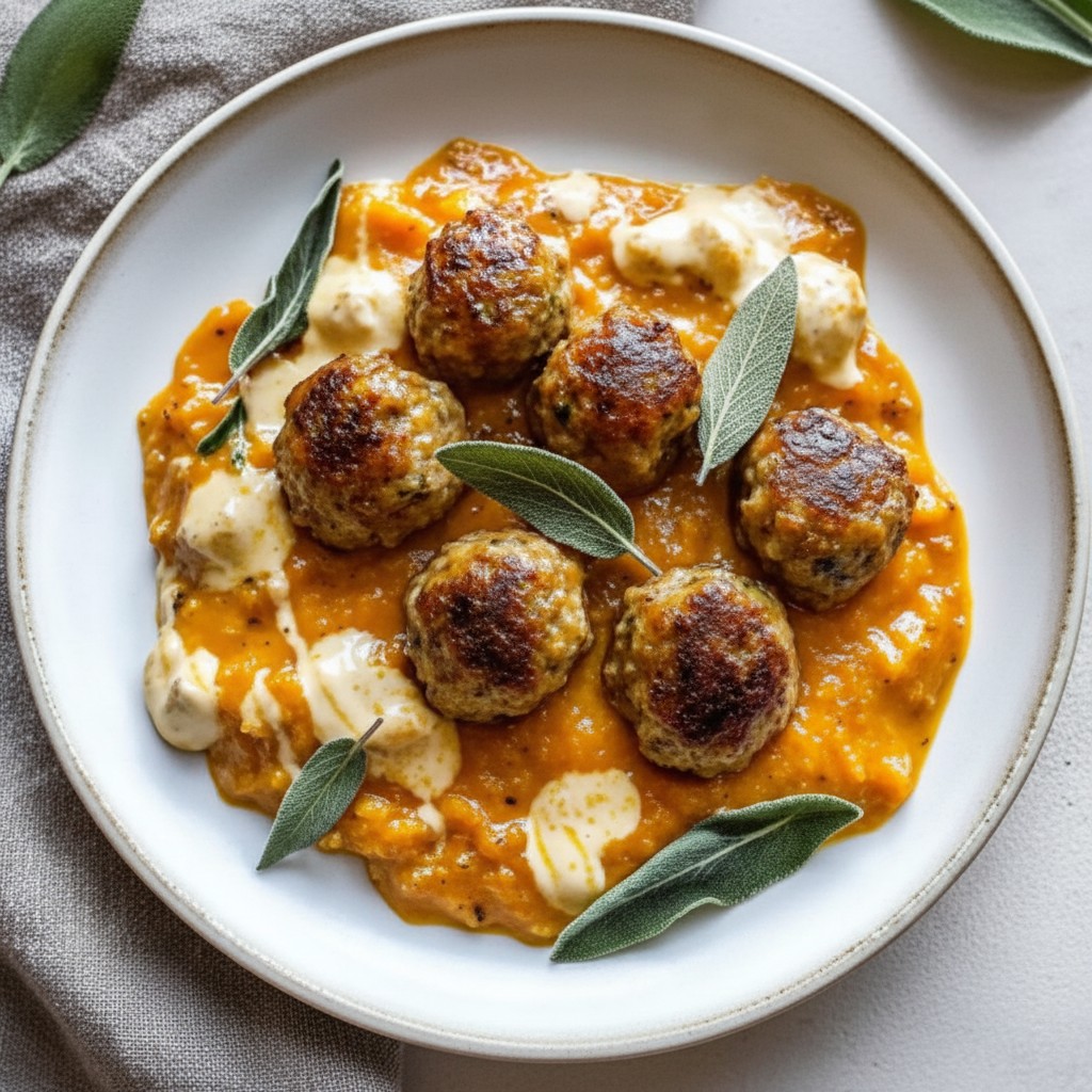 Creamy Pumpkin Chicken Meatballs In Sage Cream Sauce - PP665 Thumb Creamy Pumpkin Chicken Meatballs In Sage Cream Sauce