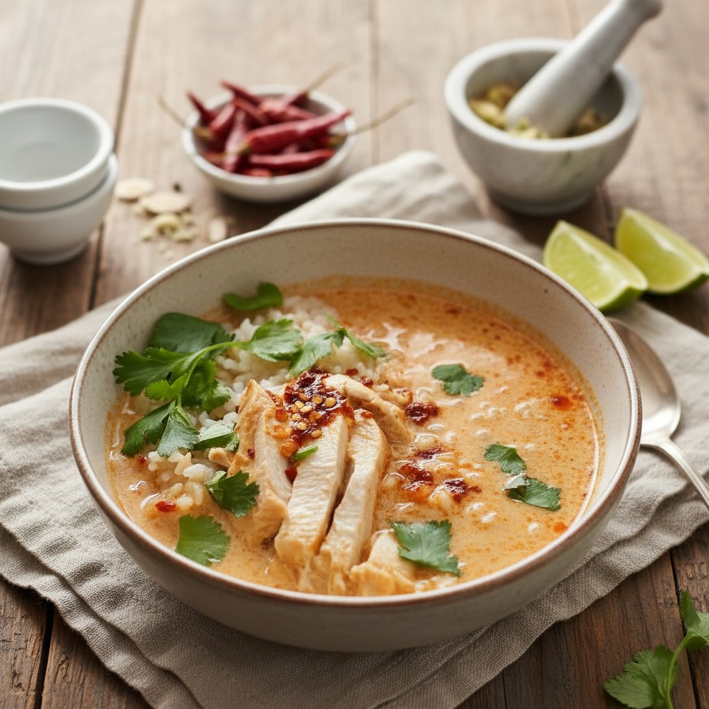 Cozy Coconut Chicken Brothy Rice
