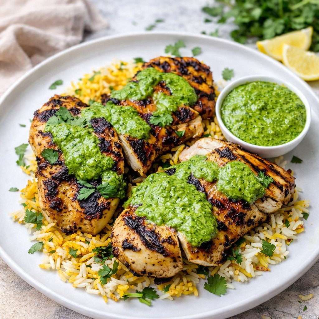 Peruvian Chicken With Aji Verde And Cilantro Rice - PP765 Thumb Peruvian Chicken With Aji Verde And Cilantro Rice