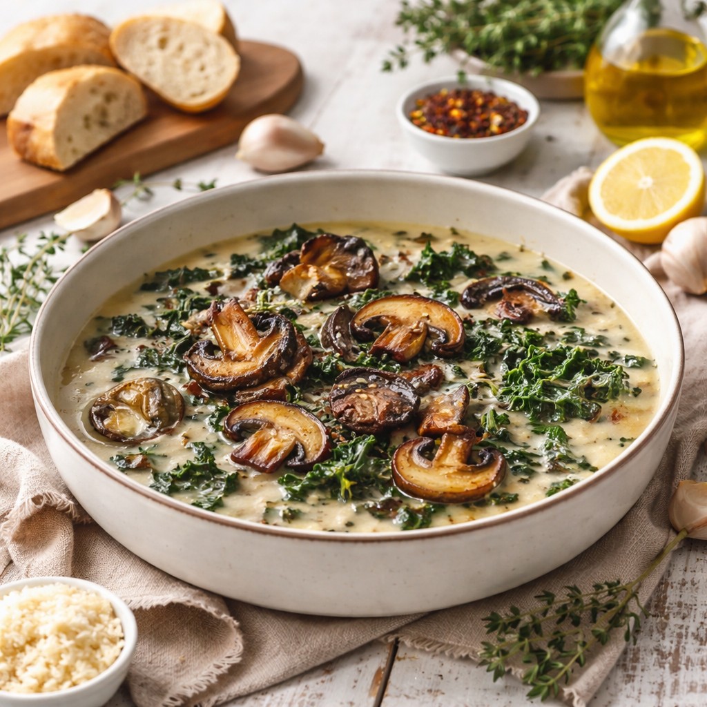 Wild Mushroom Caramelized Onion And Kale Soup - PP778 Thumb Wild Mushroom Caramelized Onion And Kale Soup