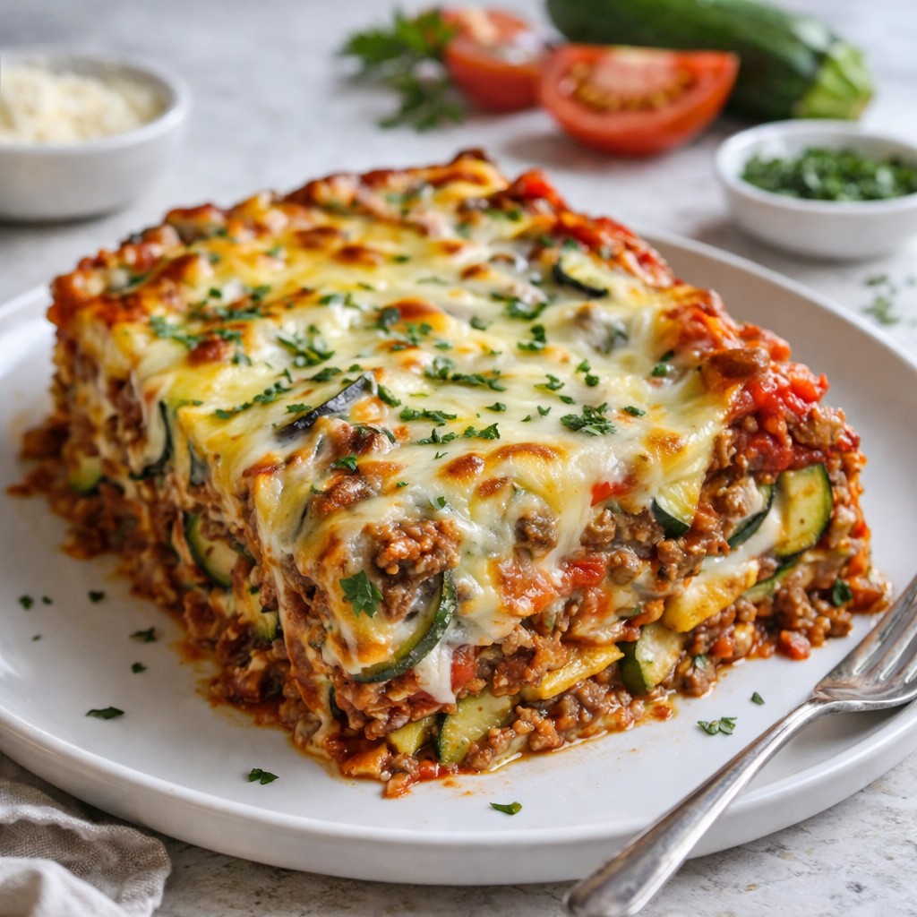 Cozy Zucchini Pizza Casserole - PP782 Thumb Cozy Zucchini Pizza Casserole