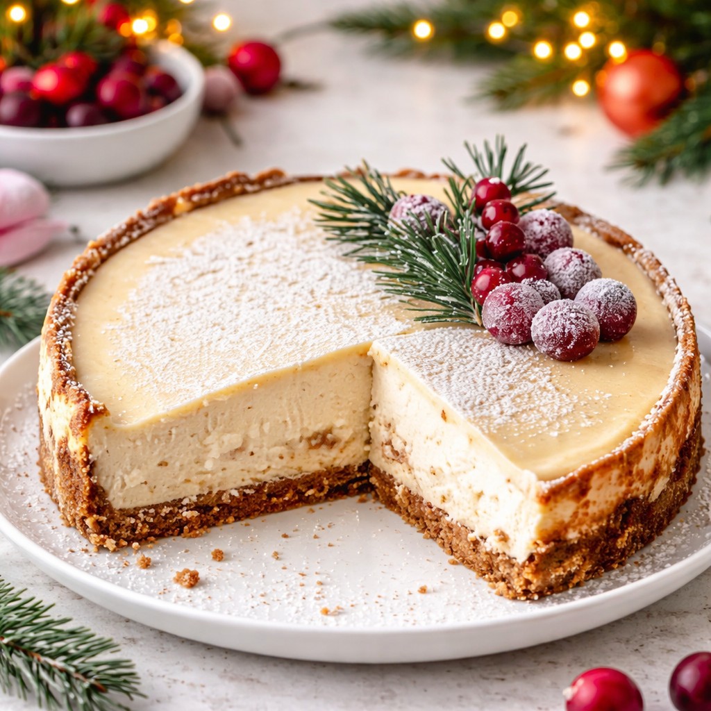 Creamy Eggnog Cheesecake - PP798 Thumb Creamy Eggnog Cheesecake