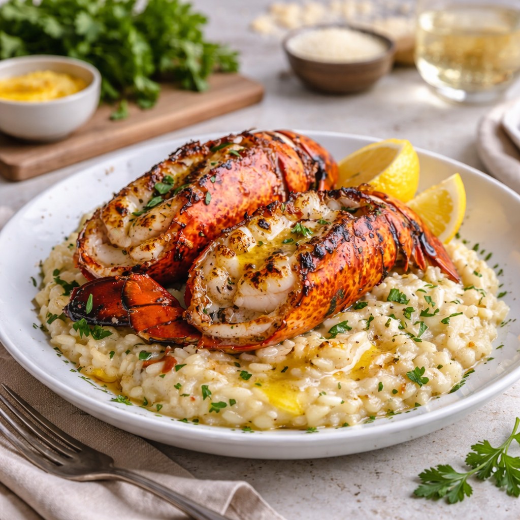Creamy Lemon Butter Lobster Risotto