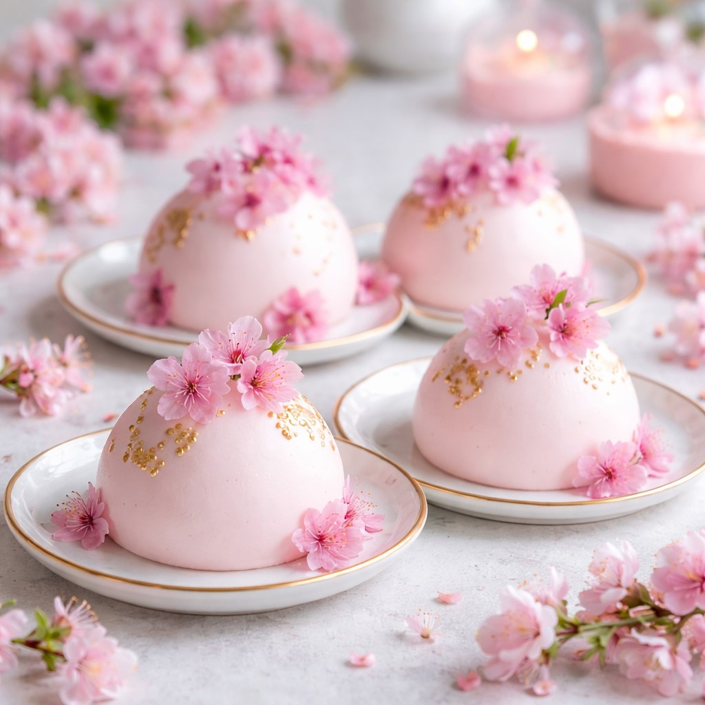 Savory Cherry Blossom Mousse Domes - PP829 Thumb Savory Cherry Blossom Mousse Domes
