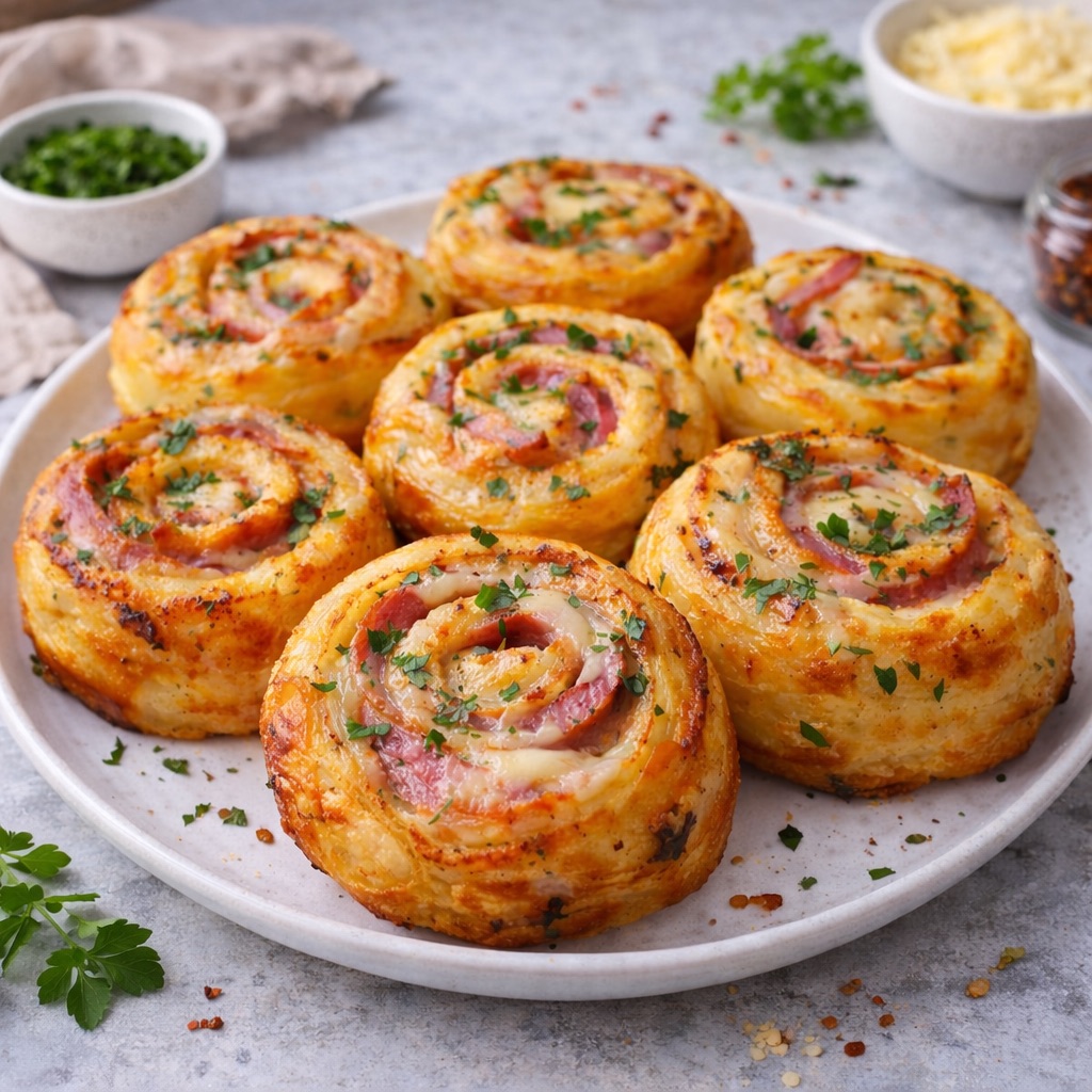 Flaky Easter Ham And Cheddar Pinwheels - PP864 Thumb Flaky Easter Ham And Cheddar Pinwheels Recipe