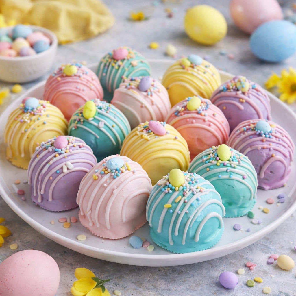 Creamy Easter Egg Oreo Cookie Balls