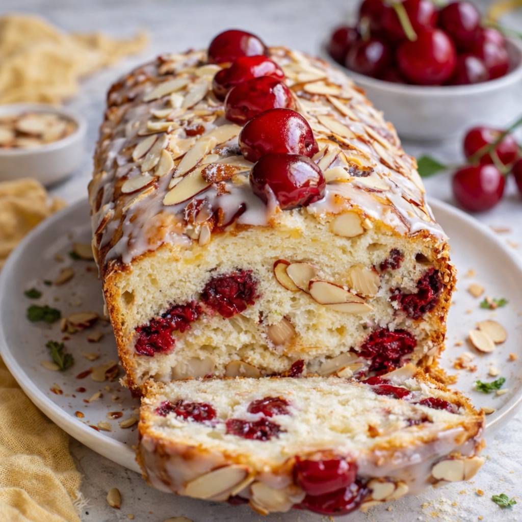 Cherry Almond Poppyseed Quick Bread