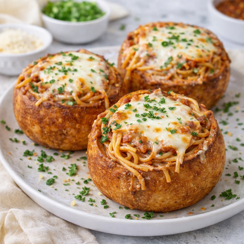 Spaghetti Garlic Bread