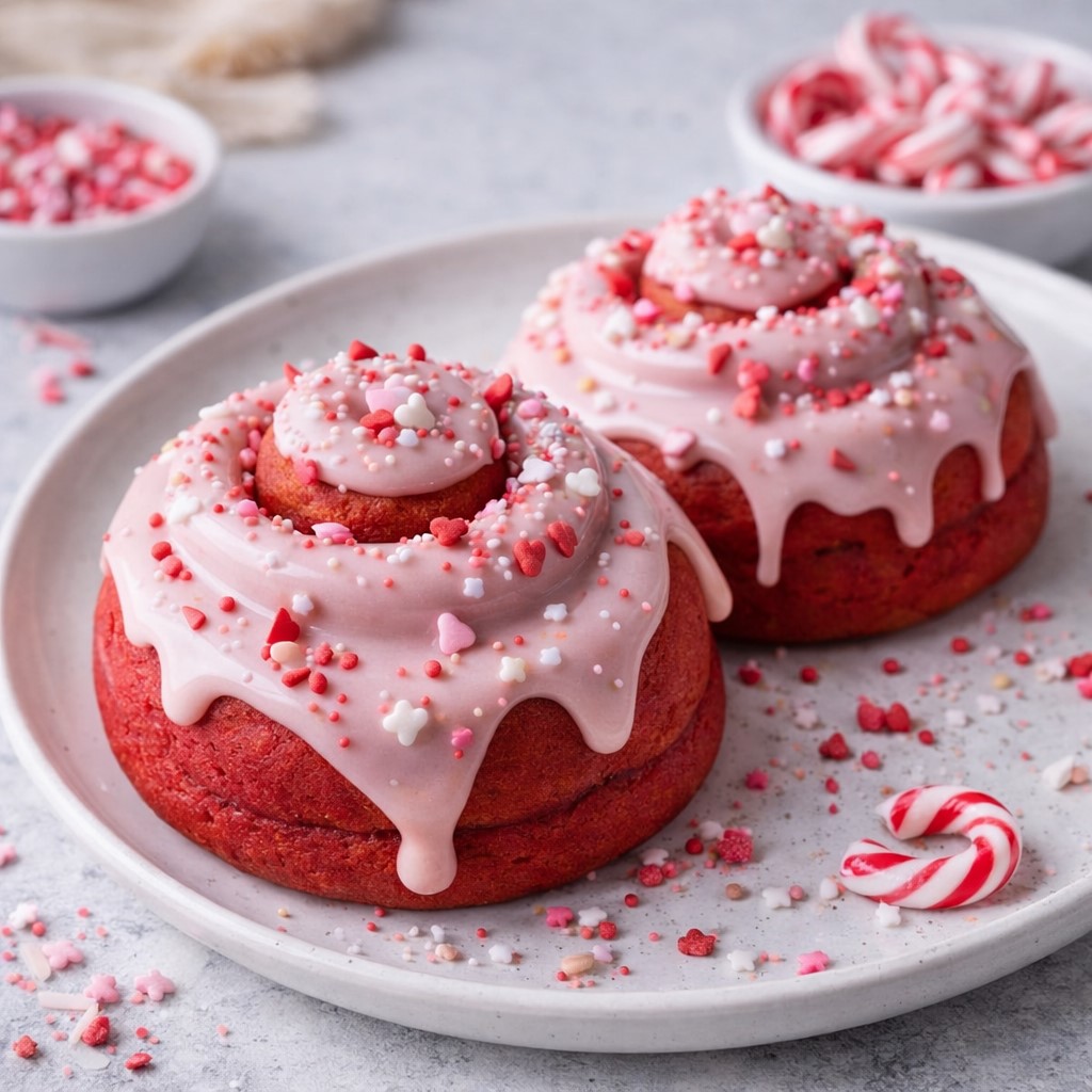 Red Velvet Valentines Day Cinnamon Rolls