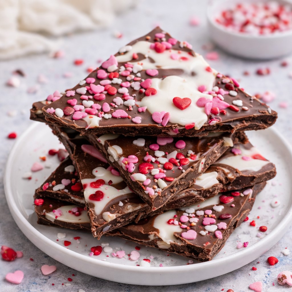 Festive Valentines Chocolate Bark