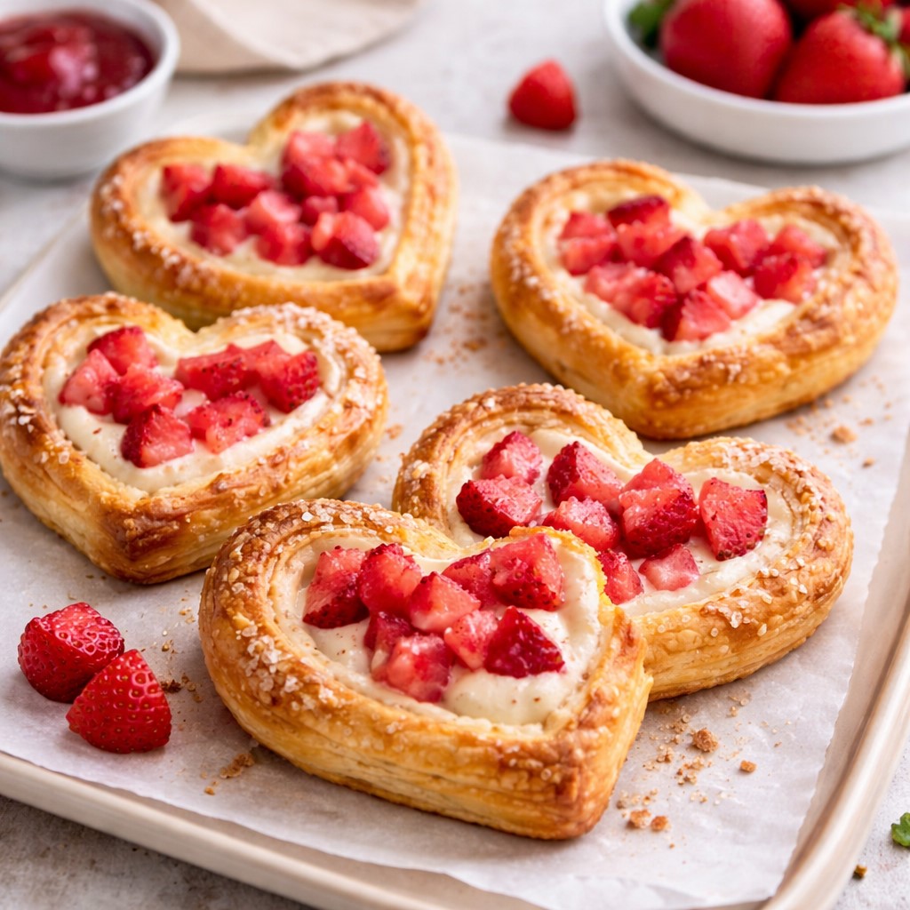 Strawberry Cream Cheese Heart Danishes