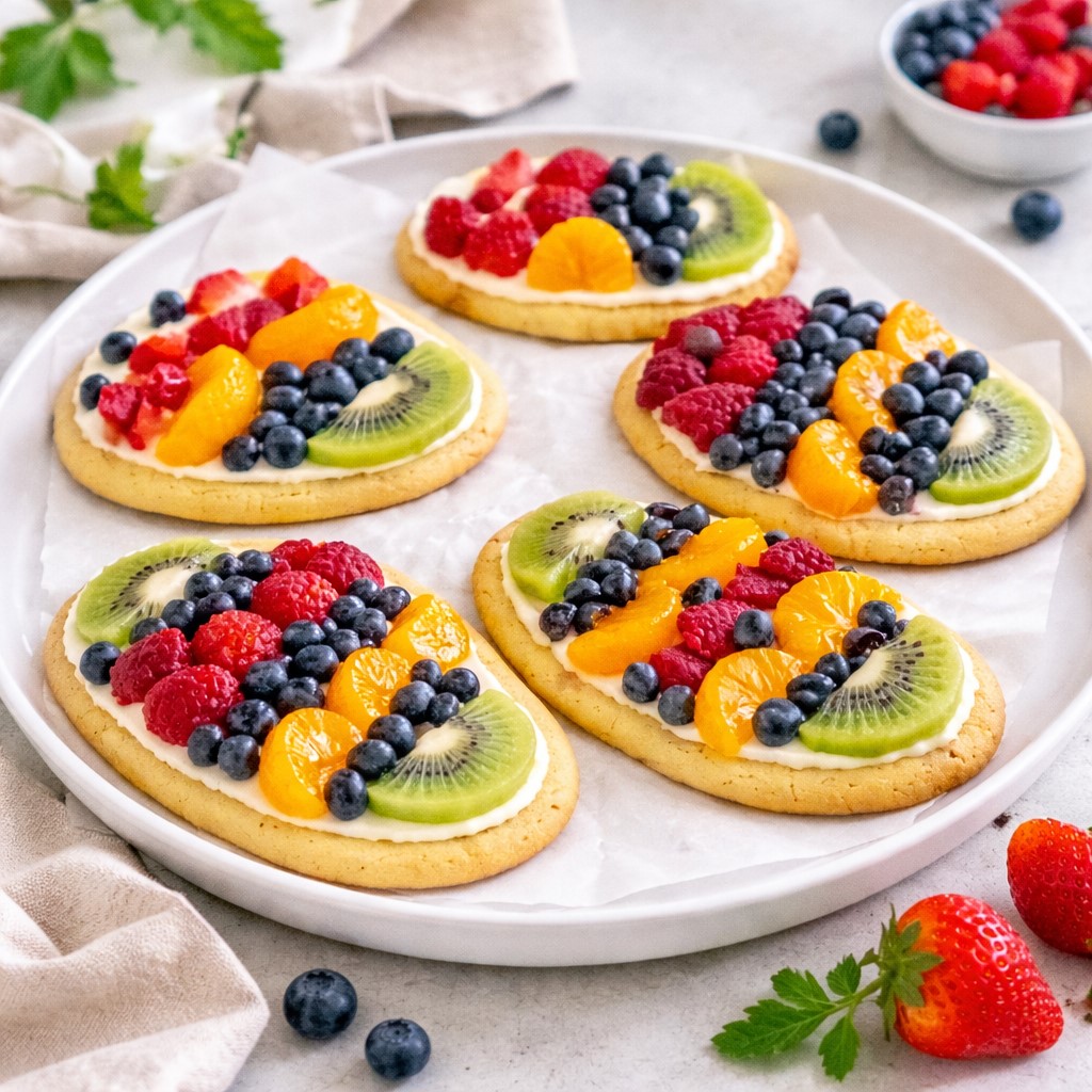 Sugar Cookie Easter Egg Fruit Pizza