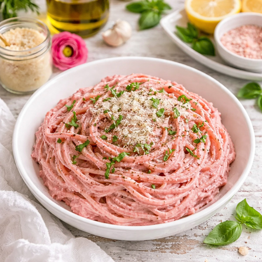 Creamy Healthy Vegan Pink Pasta - PP1002 Thumb Creamy Healthy Vegan Pink Pasta