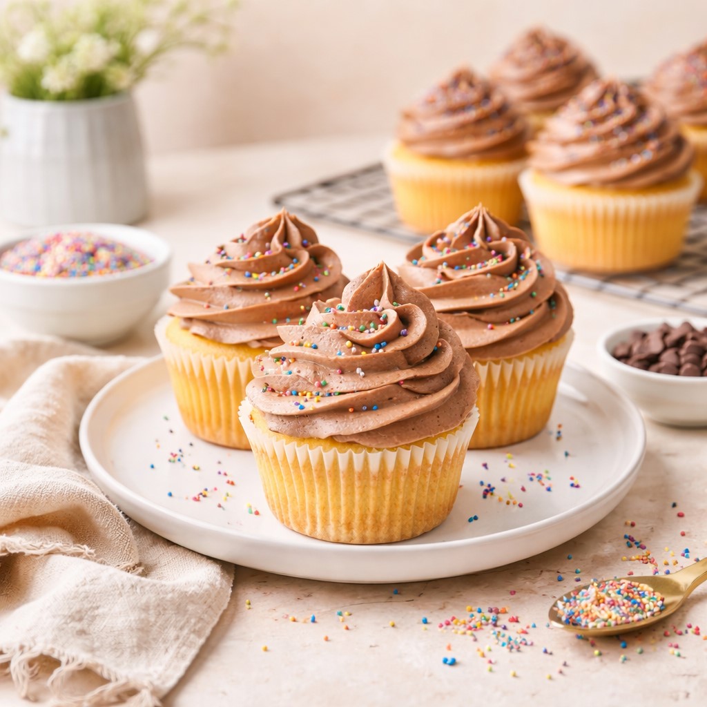 Moist Vanilla Cupcakes