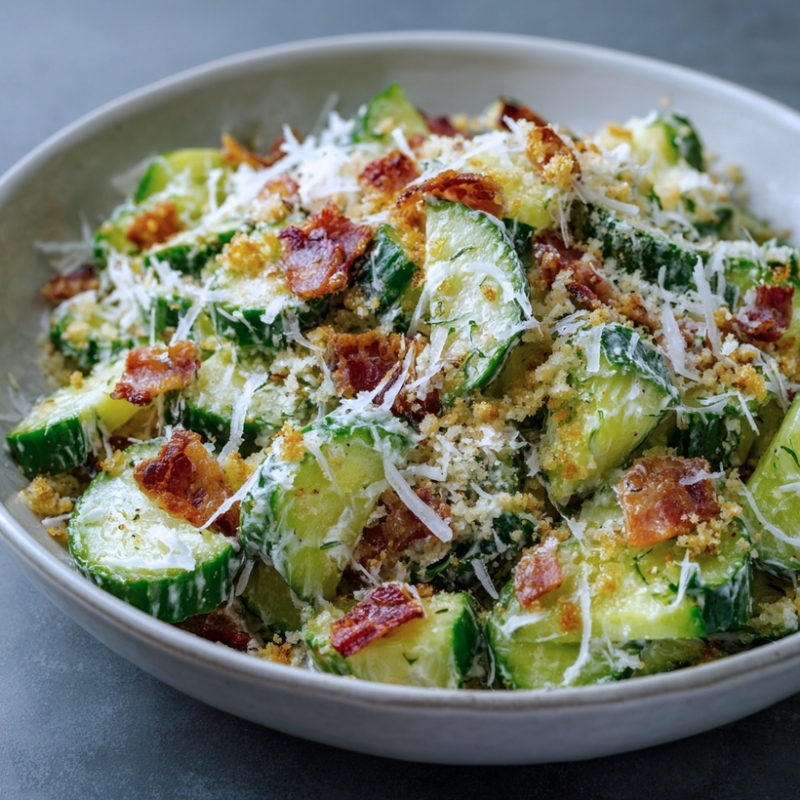 Crisp & Savory Cucumber Caesar Salad - PP984 Thumb Cucumber Caesar Salad