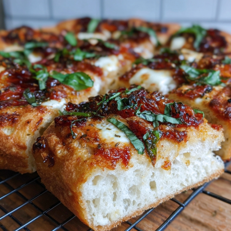Golden Crust Sourdough Discard Focaccia Pizza - PP989 Thumb Sourdough Discard Focaccia Pizza