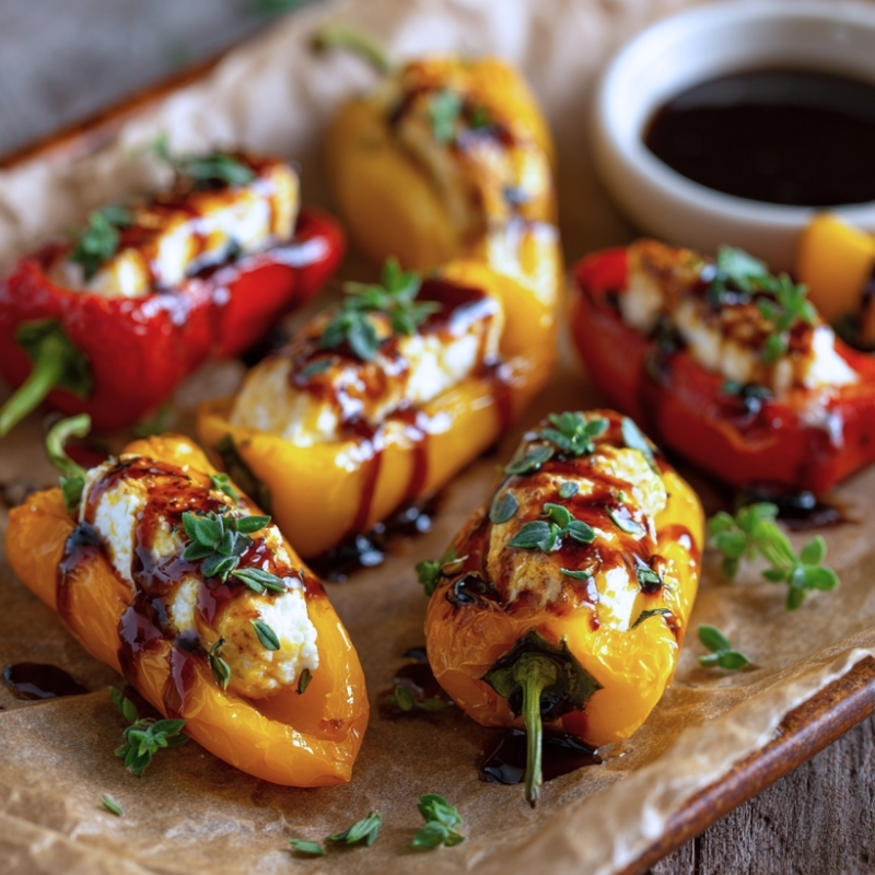 Roasted Goat Cheese Stuffed Mini Peppers - PP993 Thumb Roasted Goat Cheese Stuffed Mini Peppers