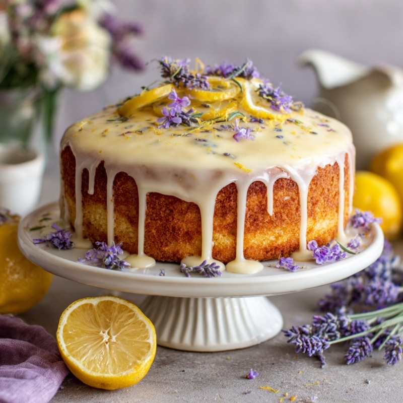 Delicate & Fragrant Lemon Lavender Cake - PP1018 Thumb Lemon Lavender Cake