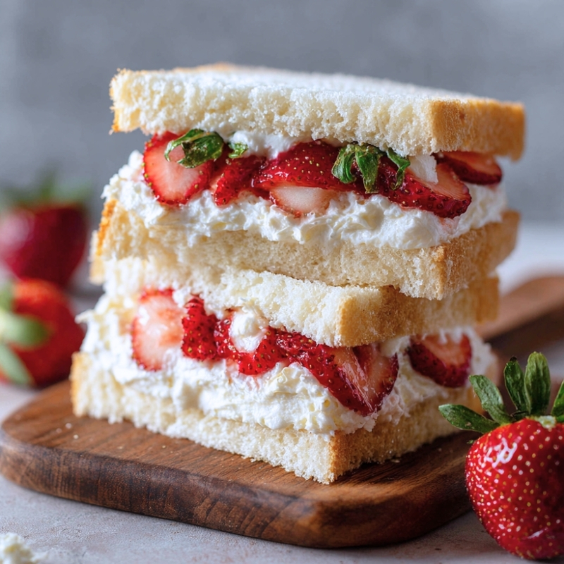 Dreamy Strawberry Cream Sandwiches - PP1020 Thumb Strawberry Cream Sandwiches