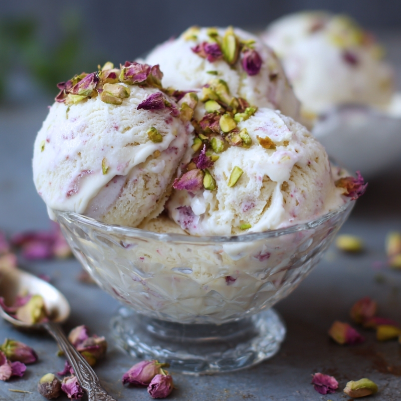 Fragrant & Creamy Rose Pistachio Ice Cream - PP1029 Thumb Fragrant Creamy Rose Pistachio Ice Cream